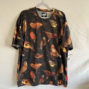 NEFF NWT Short Sleeve T-Shirt Songbirds Black Express Multicolor Cut N’Sew XXL